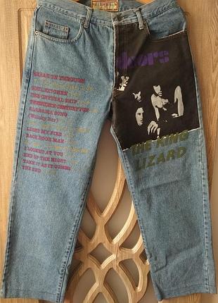 Джинси 👖 oil company з принтом doors " the lizard king 👑 "