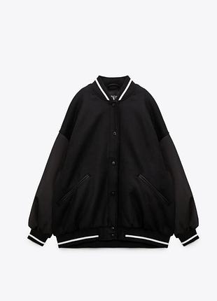 Теплый бомбер zara