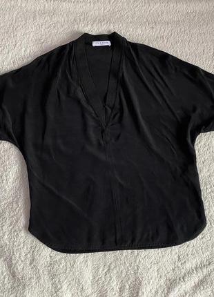 Sandro paris блуза шелковая черная р s-m оригинал3 фото