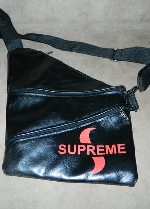 Чоловіча сумка кабура crossbody через плече з безліччю кишень supreme2 фото