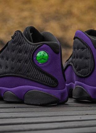 Nike air jordan retro 13 black purple 💜, кроссовки мужские найк джордан 13, кроссовки мужское джордан 133 фото