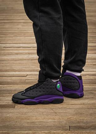 Nike air jordan retro 13 black purple 💜, кроссовки мужские найк джордан 13, кроссовки мужское джордан 139 фото