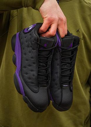 Nike air jordan retro 13 black purple 💜, кроссовки мужские найк джордан 13, кроссовки мужское джордан 132 фото