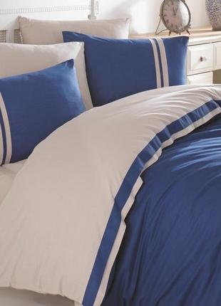 Постельное белье евро размер ранфорс i̇ssi home indigo latte