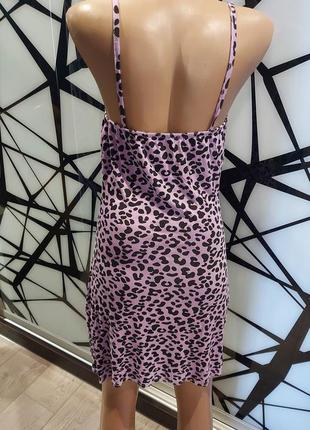 Летнее платье, сарафан лавандового цвета boohoo в леопардовый принт 44-484 фото