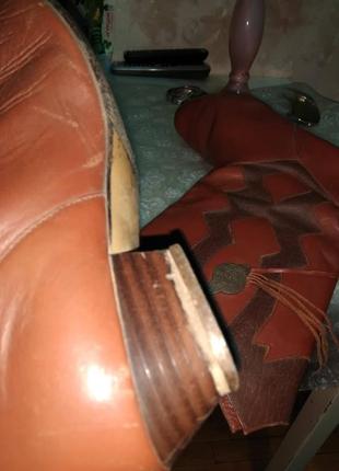 Классные кожаные сапожки на поролоне на37размер4 фото