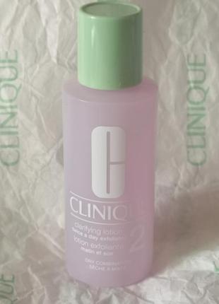 Отшелушивающий лосьон clinique clarifying lotion 2, 60 мл2 фото