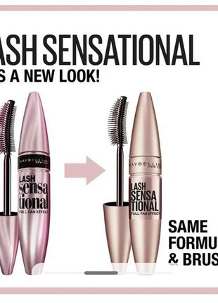 Американська туш lash sensational від maybelline new york4 фото