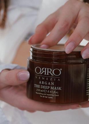 Маска глубокого действия с маслом  аргани. orro venezia argan deep mask