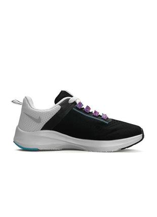 Женские кроссовки nike air zoom x run black white blue #найк3 фото