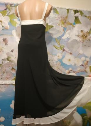 Роскошное шифоновое платье с розой 14 р.7 фото