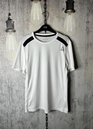 Оригинальная крутая мужская белая спортивная футболка reebok размер м1 фото