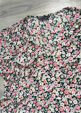 Натуральна літня блуза квітковий топ віскоза3 фото