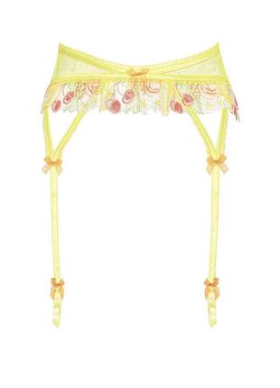 Яркий желтый пояс для чулок victoria’s secret for love & lemons оригинал
