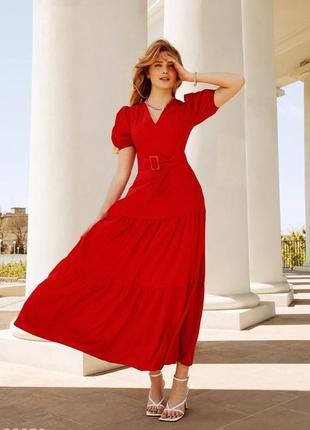 Красное платье на лето gepur