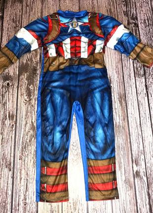 Новый новогодний костюм капитан америка для мальчика 6-7 лет, 116-122 см2 фото