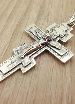 Массивный крест серебряный 925 пробы. кулон из серебра для мужчины.4 фото