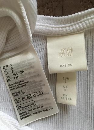 Базовая белая футболка лонгслив от h&m7 фото
