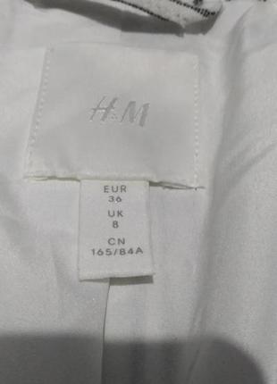 Фирменный натуральный удлиненный пиджак, жакет в полоску h&amp;m2 фото
