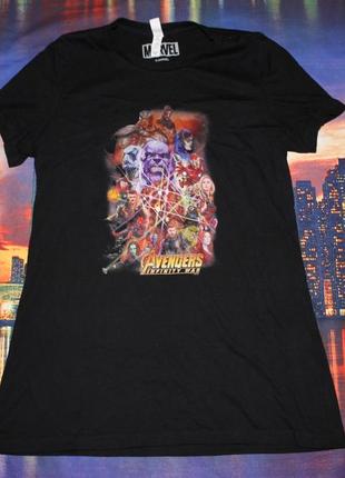 Футболка чорна унісекс marvel avengers infinity war 2xl s m l війна безкінечності каміння танос халк3 фото