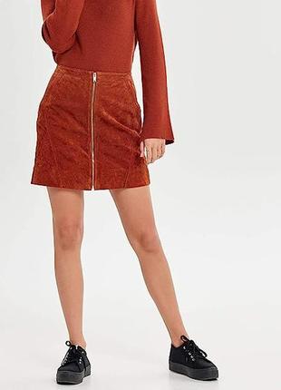 Замшевая юбка only onlcamara suede skirt otw