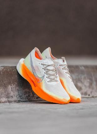 Мужские кроссовки nike air zoom vaporfly white orange / smb9 фото