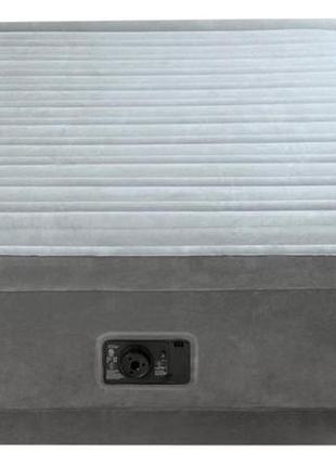 Надувна велюр-ліжко intex з вбудованим електронасосом 203х152х46 см (64414)2 фото