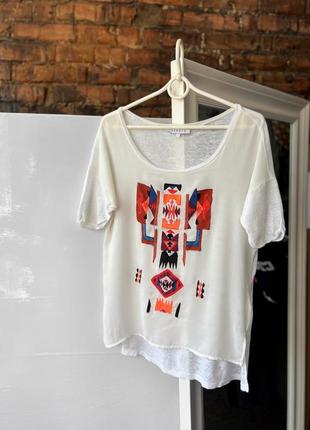 Sandro paris women’s luxury linen t-shirt жіноча, люксова футболка з льону1 фото