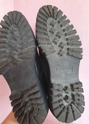 Кожаные туфли лоферы с мехом пони8 фото