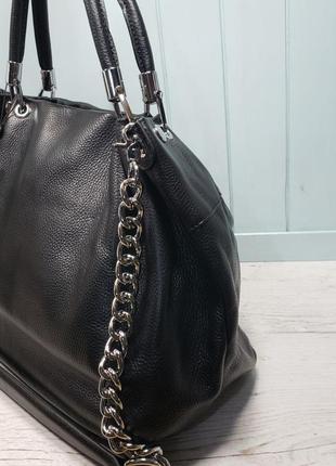 Женская кожаная сумка polina & eiterou чёрная жіноча шкіряна чорна5 фото