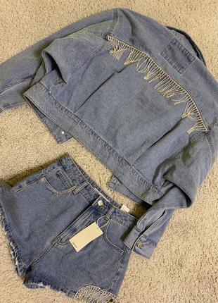 Бомбезно стильная актуальная джинсовая куртка от cropp в стиле zara8 фото