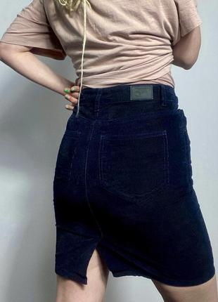 Вельветовая юбка карандаш3 фото