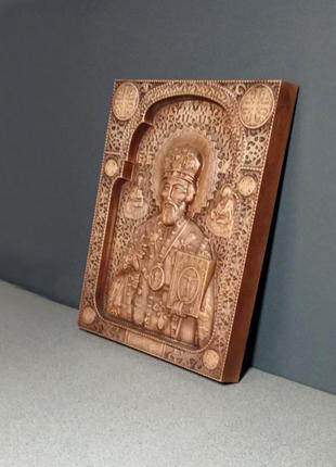 Икона святого николая чудотворца размер 12.5 х 15 см.