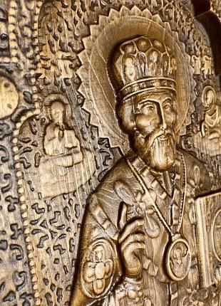 Икона святого николая чудотворца размер 12.5 х 15 см.