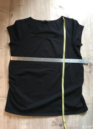 Хлопковая, чёрная футболка george для беременных , 14/l2 фото