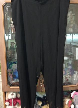 Штаны шифон на подкладке супер батал uk28 nightingales