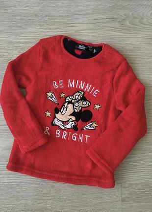 Флісова  кофта minnie mouse  disney primark 5/6 років