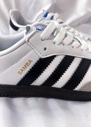 Кросівки adidas samba vegan low white black4 фото