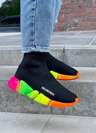 Женские кроссовки balenciaga speed trainer «multicolor’