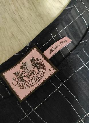 Juicy couture шелковая сюкня с рюшами из шелка и люрексом2 фото