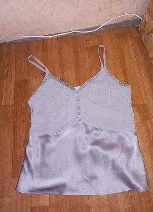 Базовый шелковый топ,майка gap