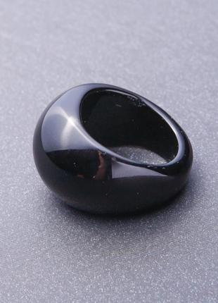Каблучка перстень із натурального каменю чорний агат р-р 19,20,22,23