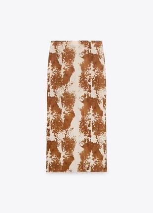 Атласна юбка максі zara