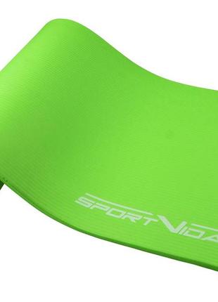 Килимок (мат) для йоги та фітнесу sportvida nbr 1.5 см sv-hk0250 green poland