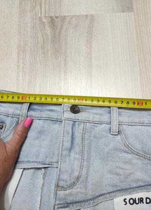 Высокая джинсовая юбка-клеш, стильная джинсовая юбочка, s-м6 фото