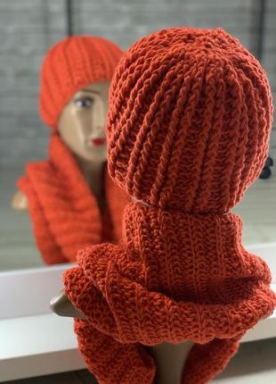 Комплект шарф и шапка ручная работа4 фото