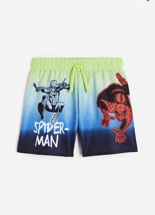 Шорти для плавання spider-man від h&m ріст від 110 до 140 см1 фото