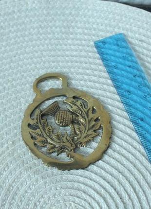 Vintage choose horse harness brass medallion. медальйон прикраса для збруї коня. 50ті роки. латунь.