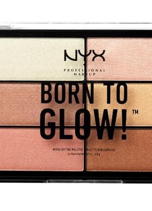 Nyx professional makeup professional born to glow highlighting palette палетка хайлайтеров