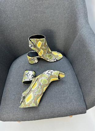 Эксклюзивные босоножки женские натуральная итальянская кожа и замша люкс на каблуке3 фото